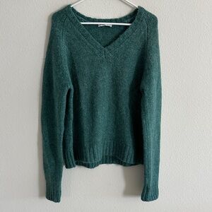 Pacas V-Neck Baby Alpaca Wool Blend Knit Cozy Sweater